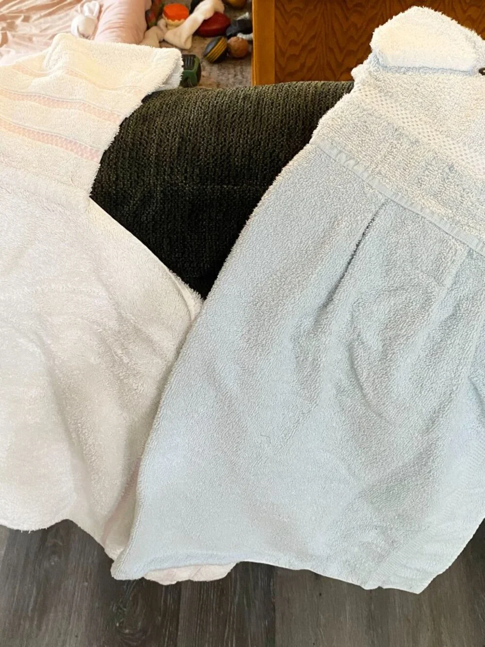 Two Toddler Hooded Bath Towels - Kids Bath Wraps